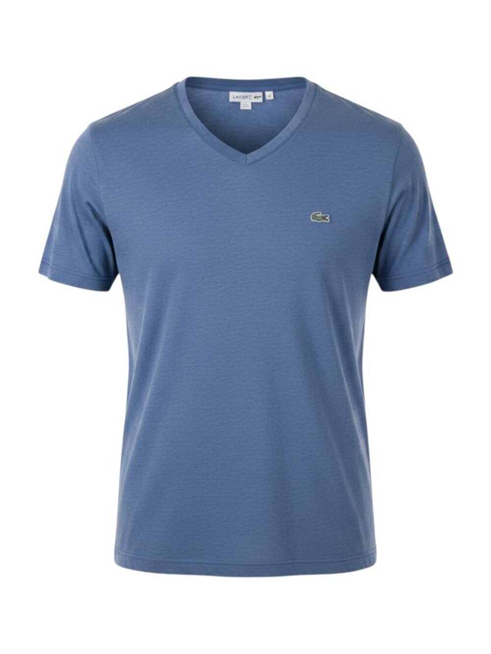 Lacoste Men's Blue V-Neck Tee L